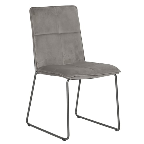 Read more about Sorani velvet dining chair with metal legs in mink