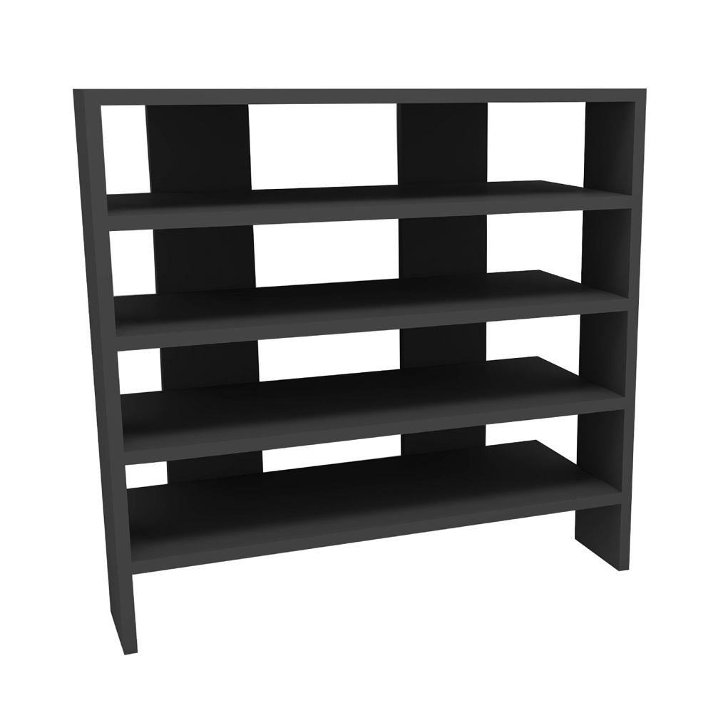 Sorano Wooden Shoe Storage with 4 Shelves in Anthracite