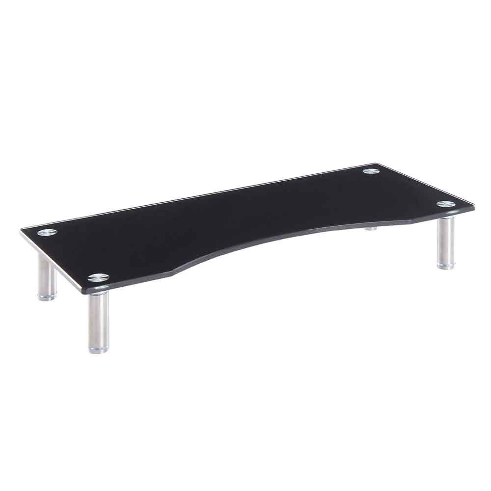 Sorella Black Glass Monitor Stand Riser