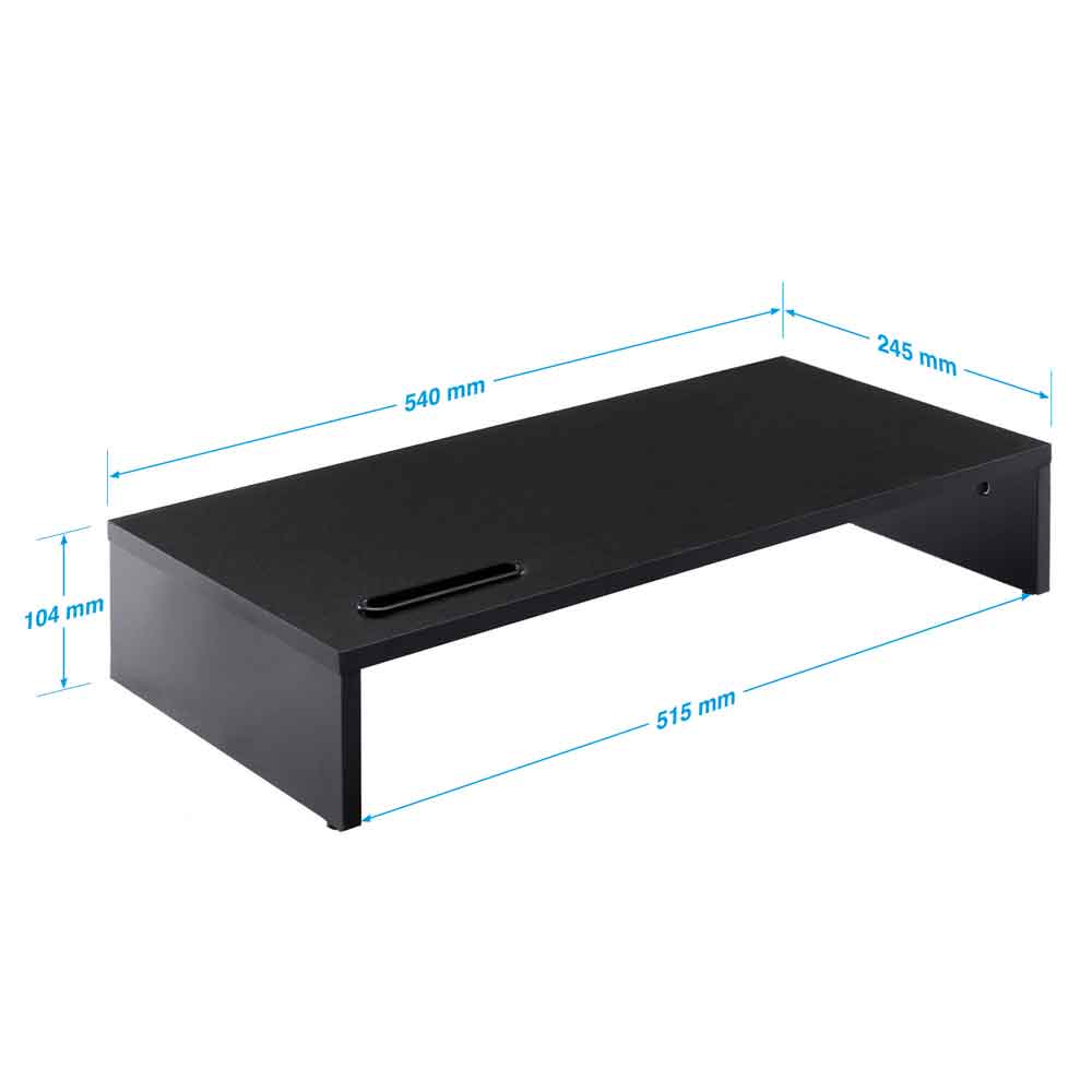 Sorella Wooden Monitor Stand Riser in Black