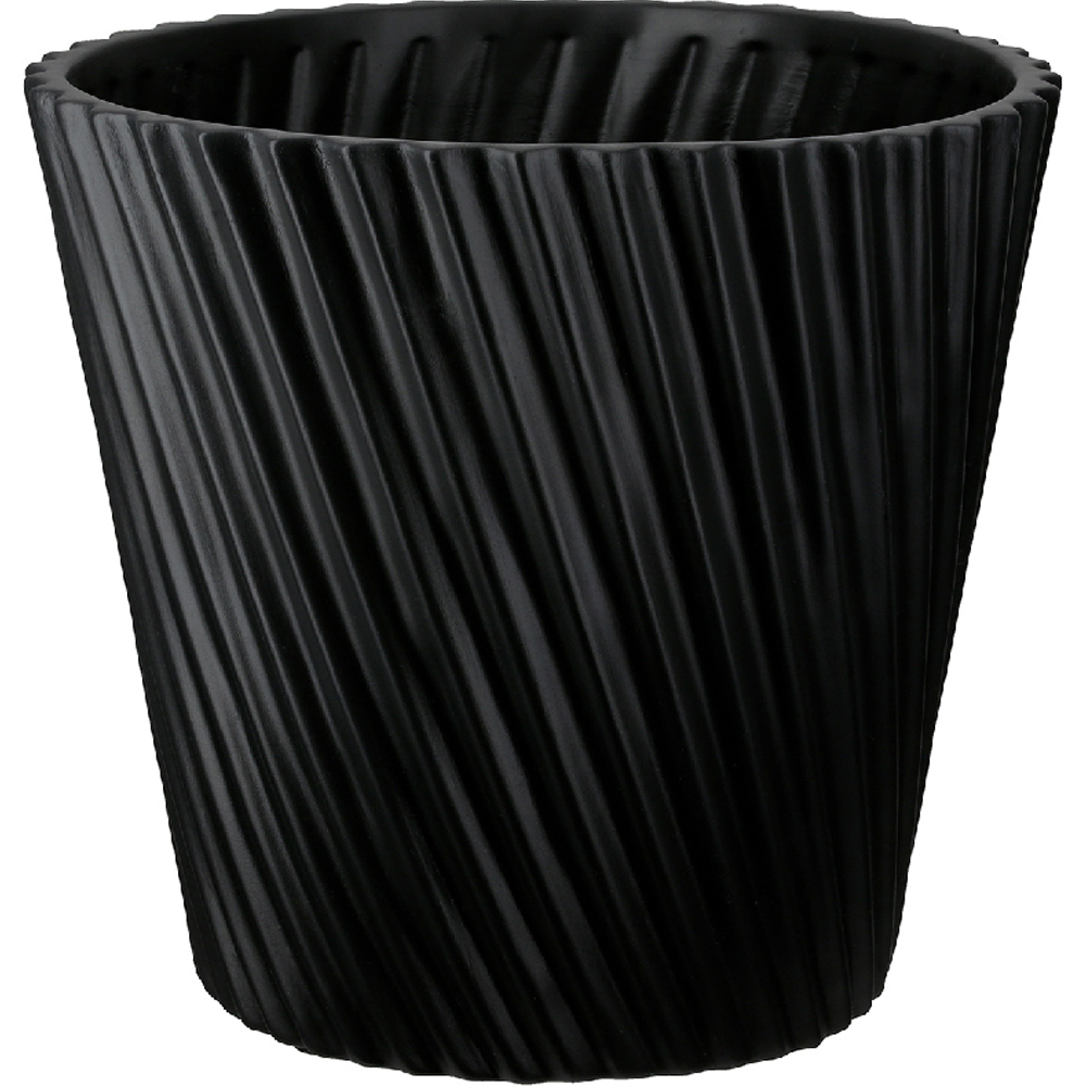 Sorelli Ceramic Conical Set of 2 Flower Vase In Black And White