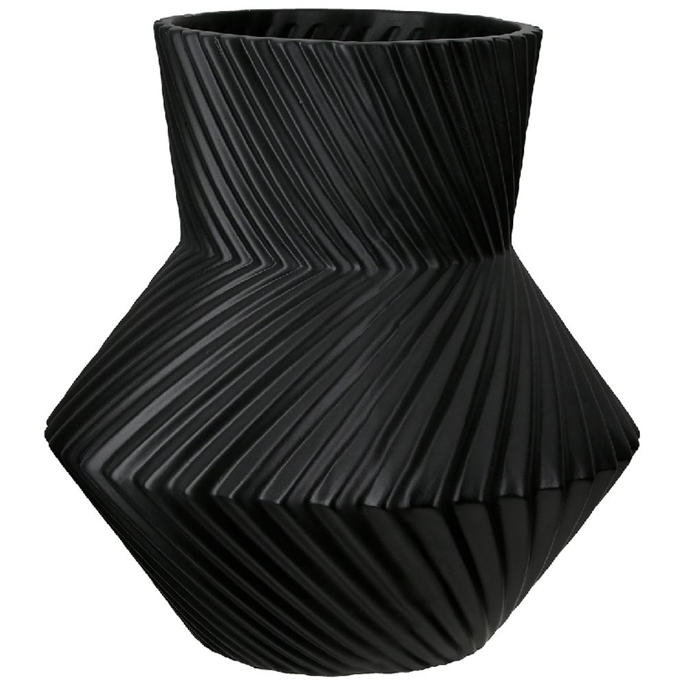 Sorelli Large Ceramic Round Set of 2 Vase In Black And White