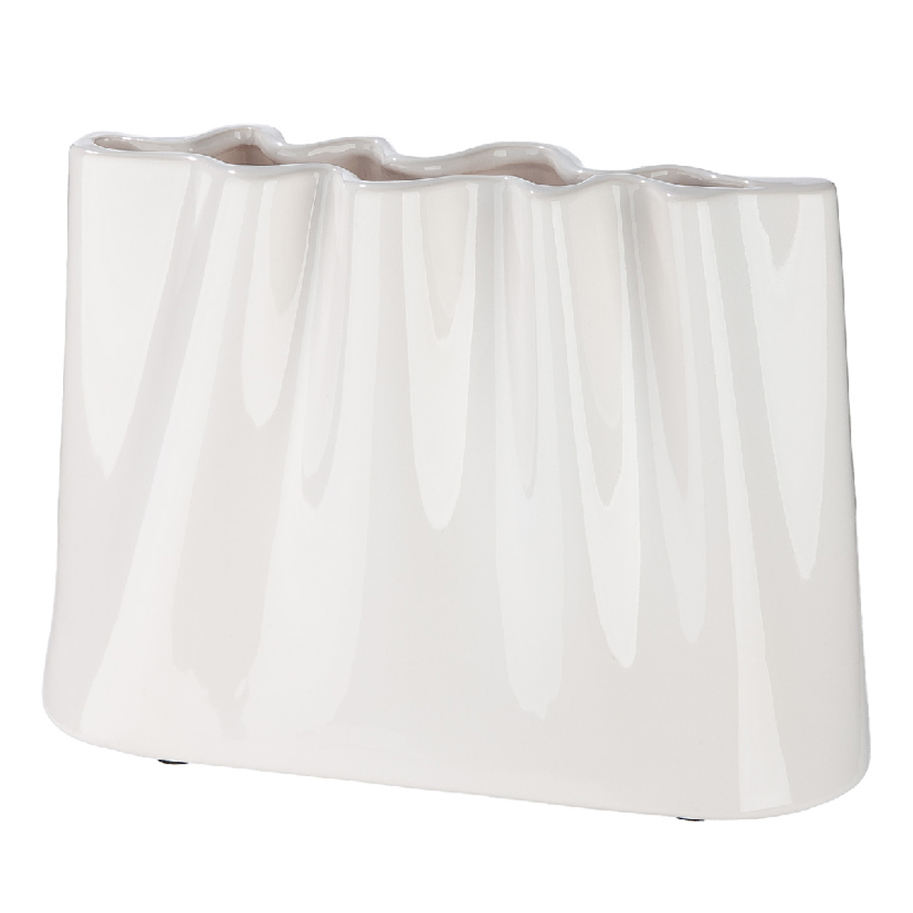 Sorelli Small Ceramics Flower Vase In White