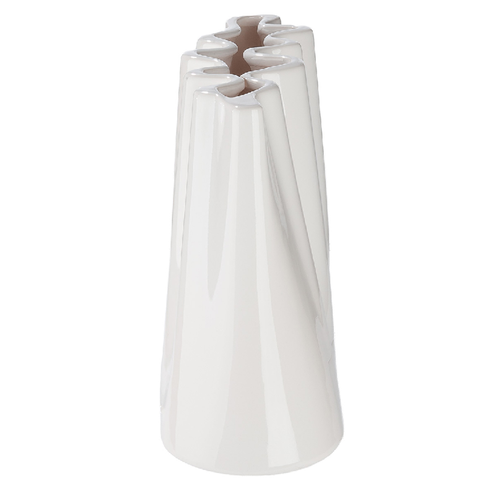 Sorelli Small Ceramics Flower Vase In White