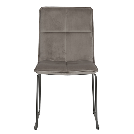 Soren Mink Velvet Dining Chairs With Black Legs In Pair FiF