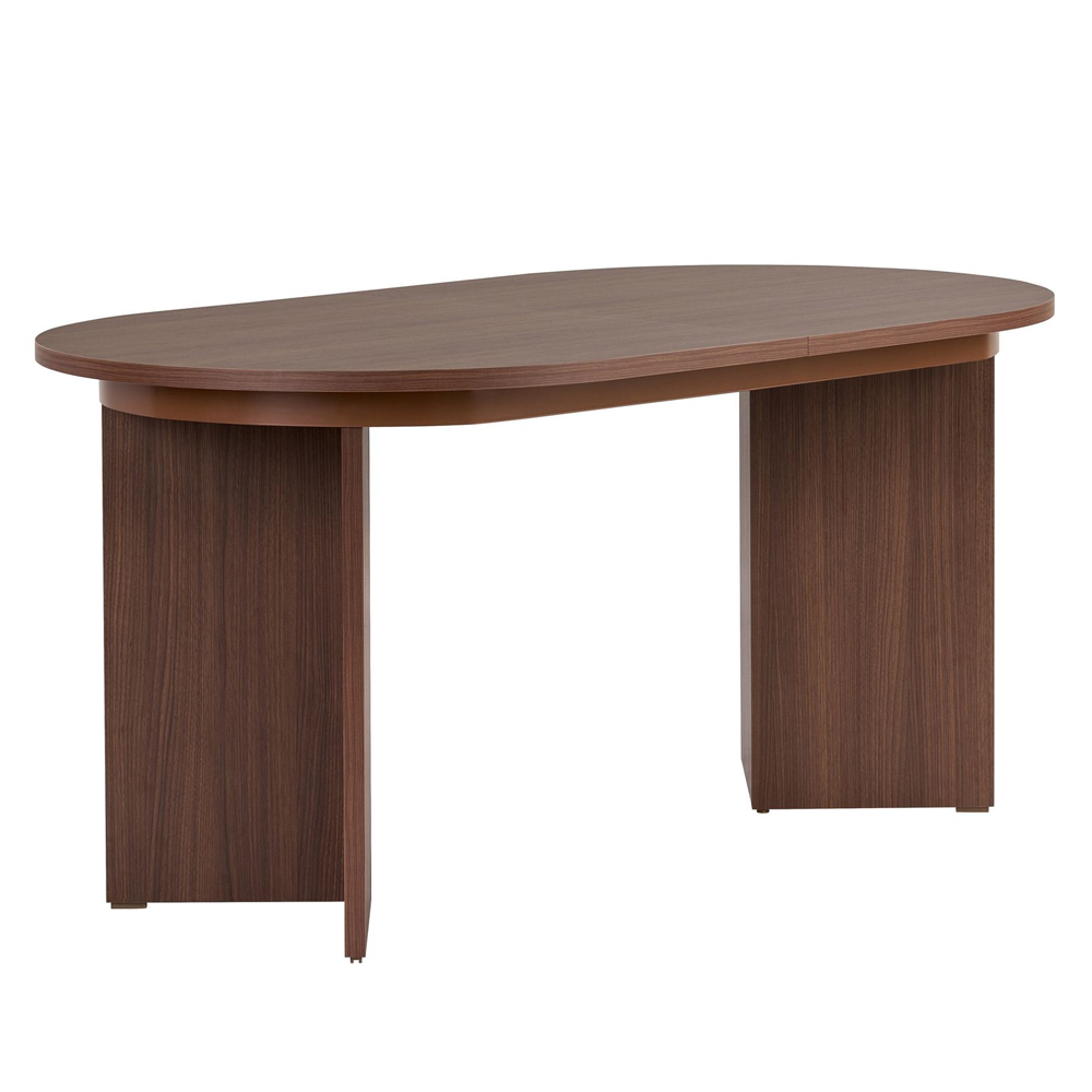 Soreno Oval Wooden Extending Dining Table in Walnut
