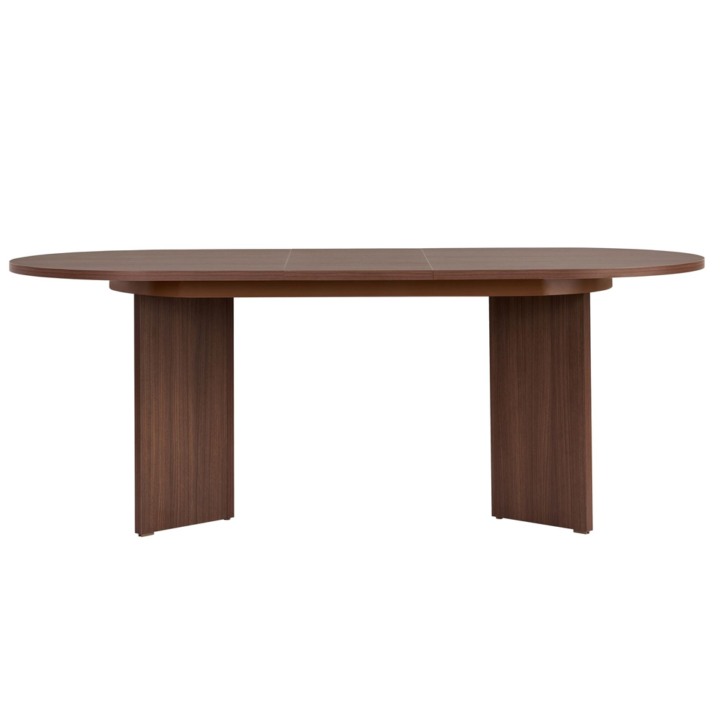 Soreno Oval Wooden Extending Dining Table in Walnut