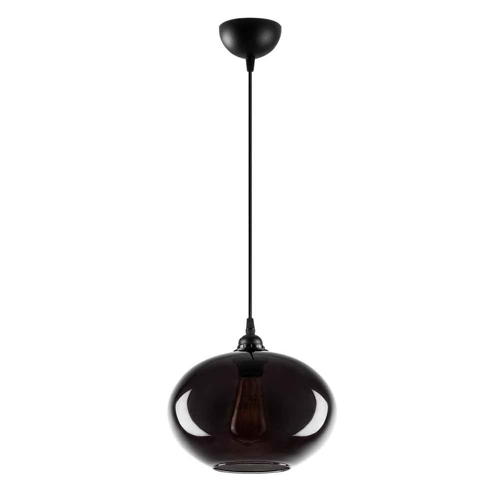 Sormel Large Glass Ceiling Pendant Light in Black
