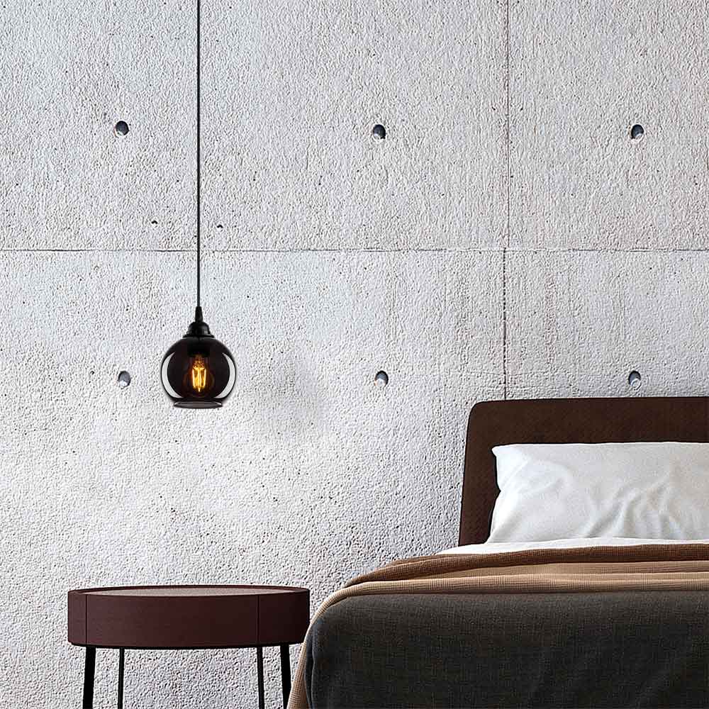 Sormel Small Glass Ceiling Pendant Light in Black