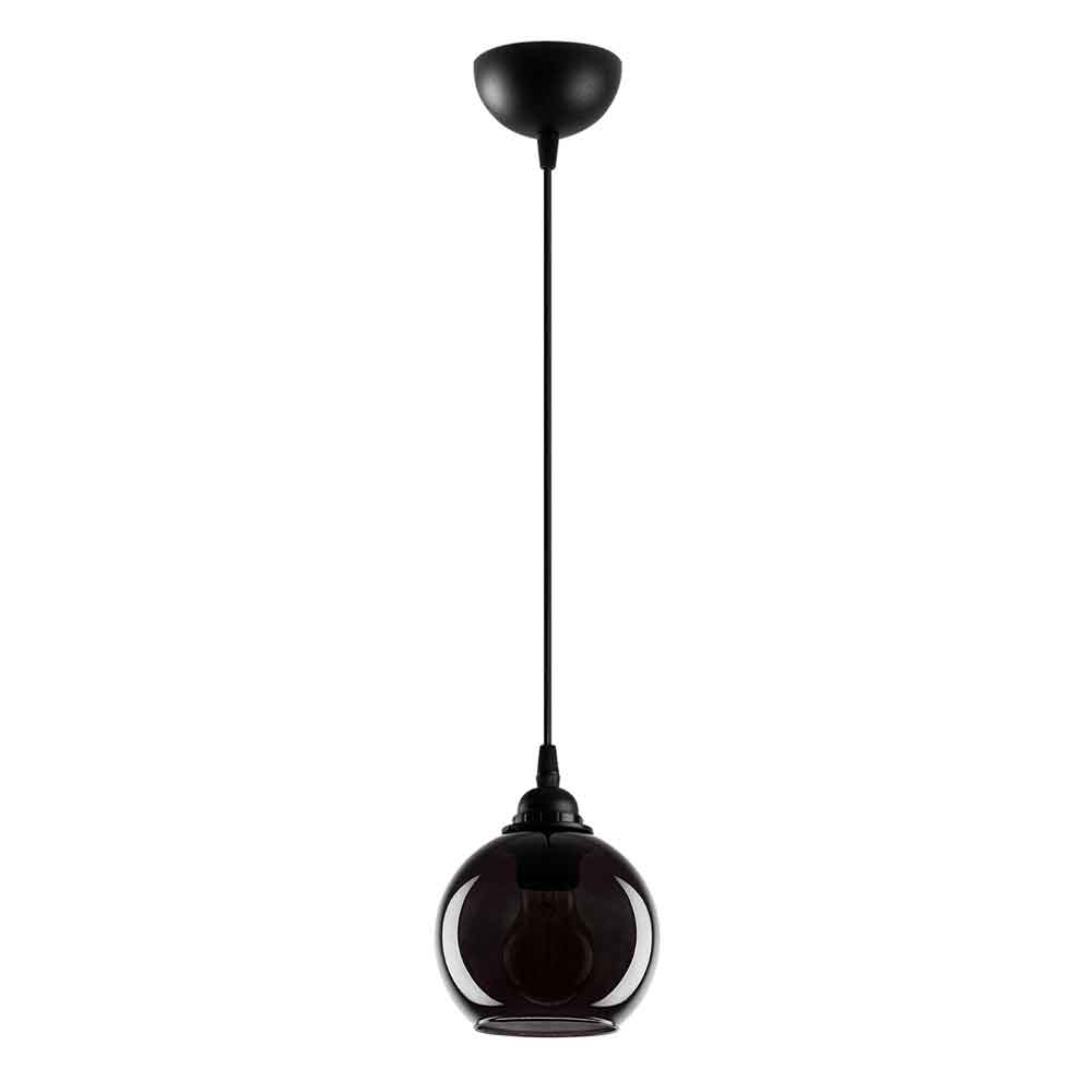 Sormel Small Glass Ceiling Pendant Light in Black