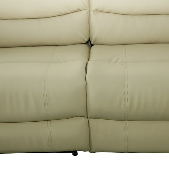 Sorreno Bonded Leather Recliner Corner Sofa In Ivory