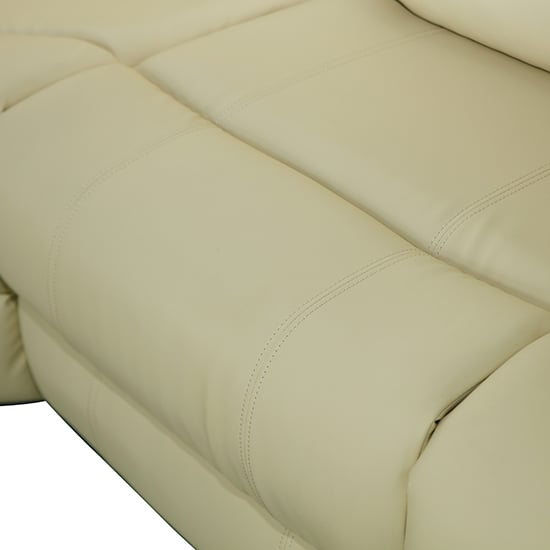 Sorreno Bonded Leather Recliner Corner Sofa In Ivory