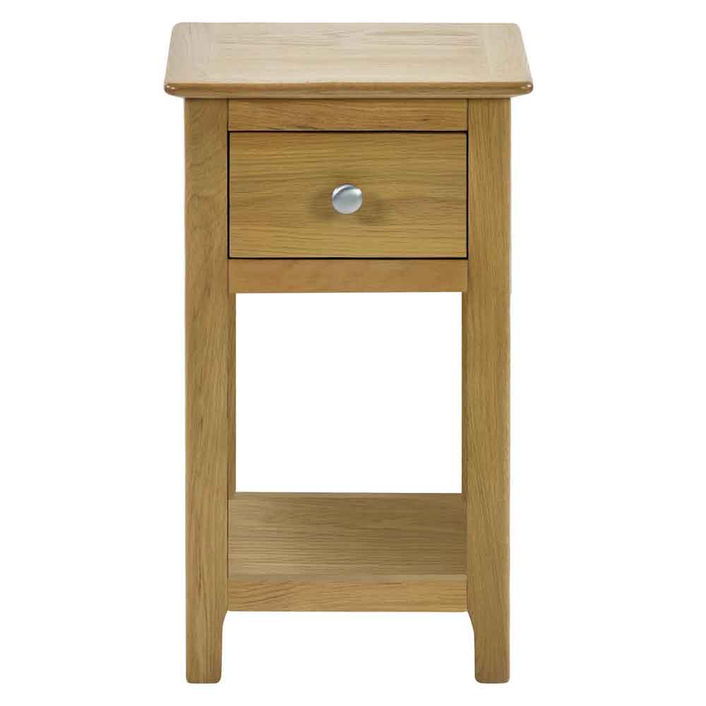 Sorrento Wooden Bedside Cabinet with 1 Drawer in Oak