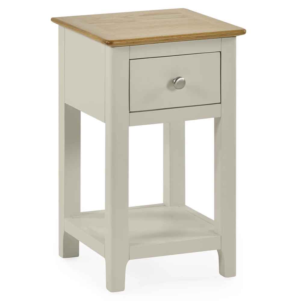 Sorrento Wooden Bedside Cabinet with 1 Drawer in Taupe