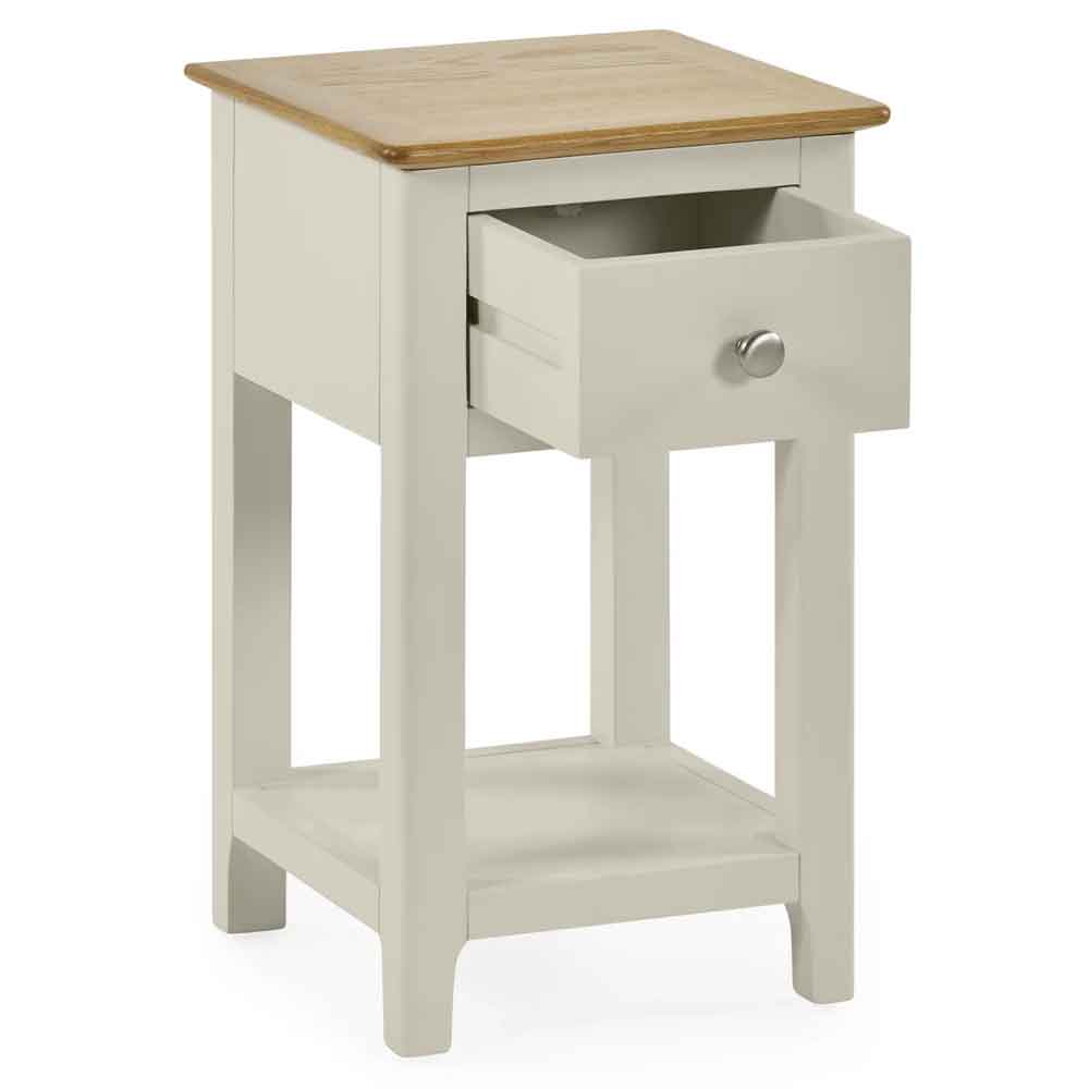 Sorrento Wooden Bedside Cabinet with 1 Drawer in Taupe
