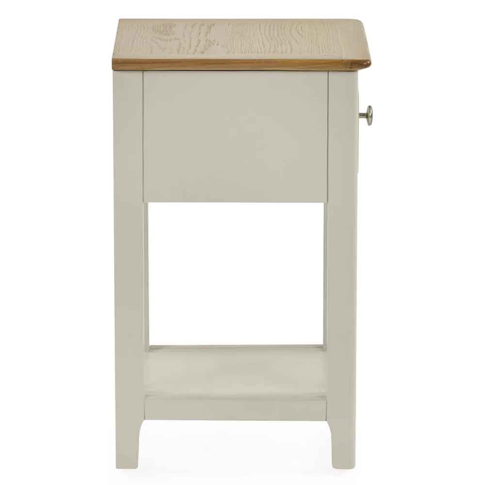Sorrento Wooden Bedside Cabinet with 1 Drawer in Taupe