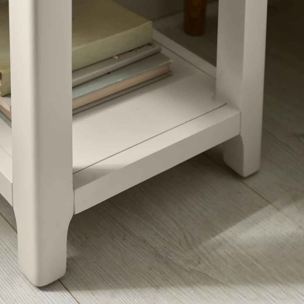 Sorrento Wooden Bedside Cabinet with 1 Drawer in Taupe