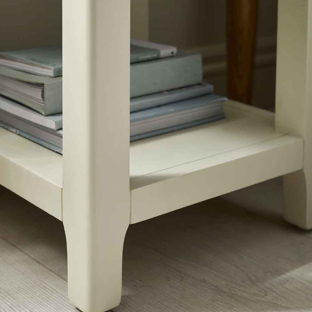 Sorrento Wooden Bedside Cabinet with 1 Drawer in White and Oak