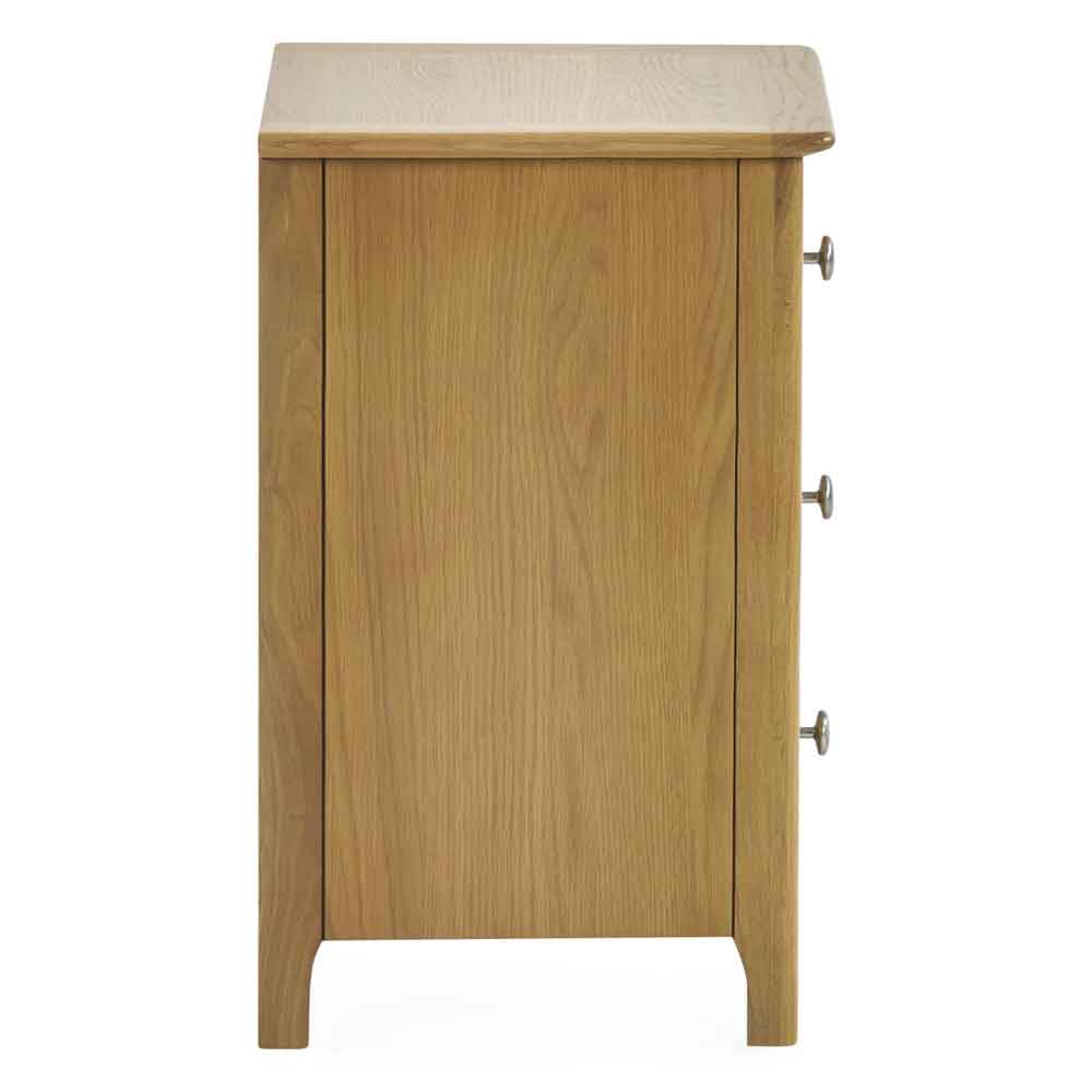 Sorrento Wooden Bedside Cabinet with 3 Drawers in Oak