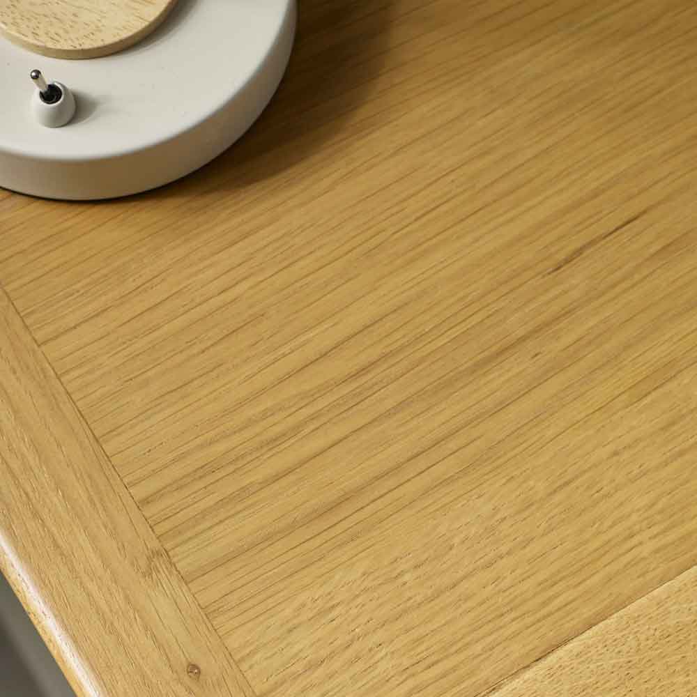 Sorrento Wooden Bedside Cabinet with 3 Drawers in Taupe