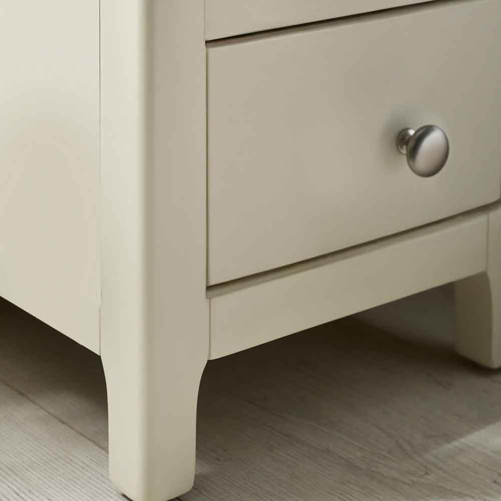 Sorrento Wooden Bedside Cabinet with 3 Drawers in White and Oak