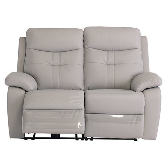 Photo of Sotra fabric electric recliner 2 seater sofa in light grey