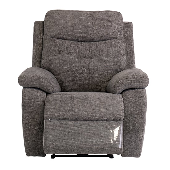 Product photograph of Sotra Fabric Electric Recliner Armchair With Usb In Graphite from Furniture in Fashion