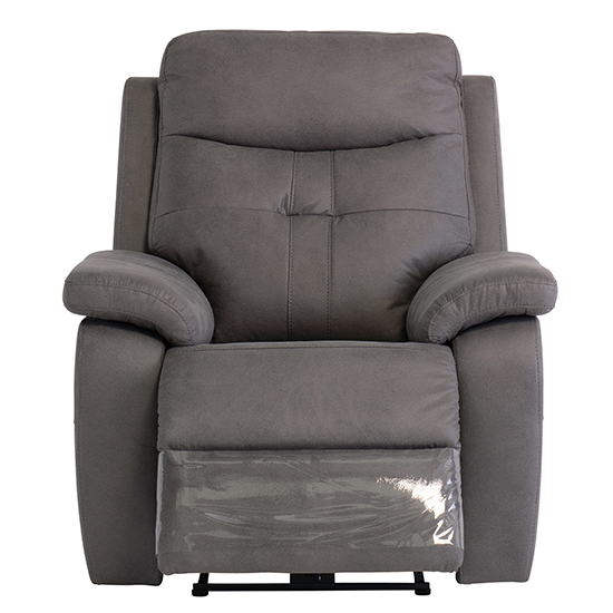 Sotra Fabric Electric Recliner Armchair With USB In Grey Furniture in
