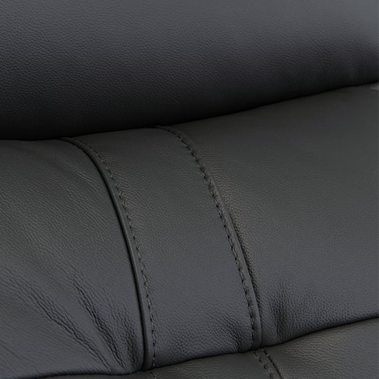 Sotra Faux Leather Electric Recliner 2 Seater Sofa In Charcoal
