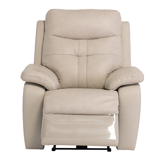 Product photograph of Sotra Faux Leather Electric Recliner Armchair In Stone from Furniture in Fashion