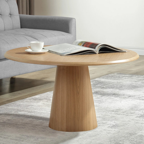 Read more about Sousse round wooden coffee table in oak