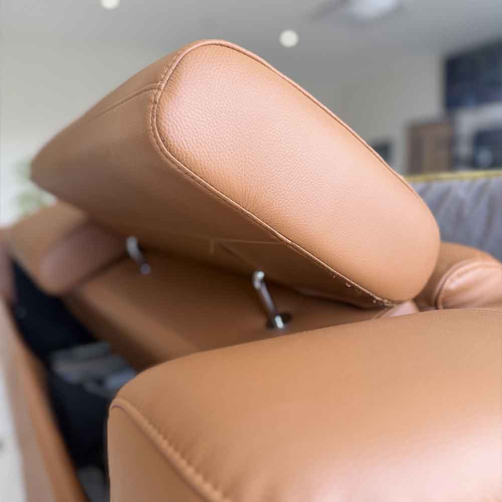 Southwark Leather Recliner 1 Seater Sofa In Tan