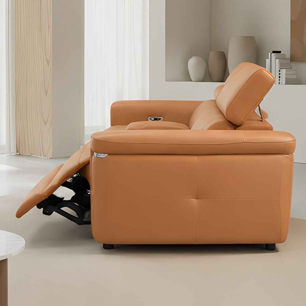 Southwark Leather Recliner 2 Seater Sofa In Tan