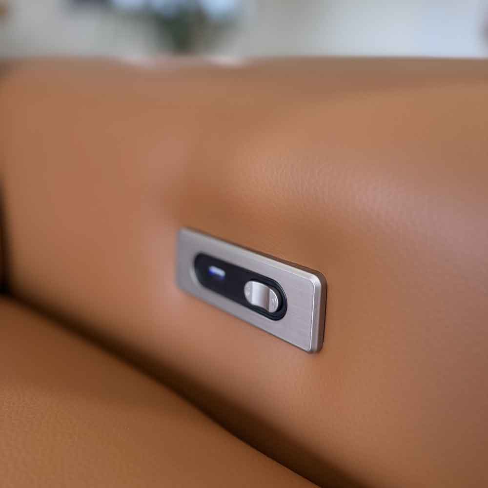 Southwark Leather Recliner 2 Seater Sofa In Tan