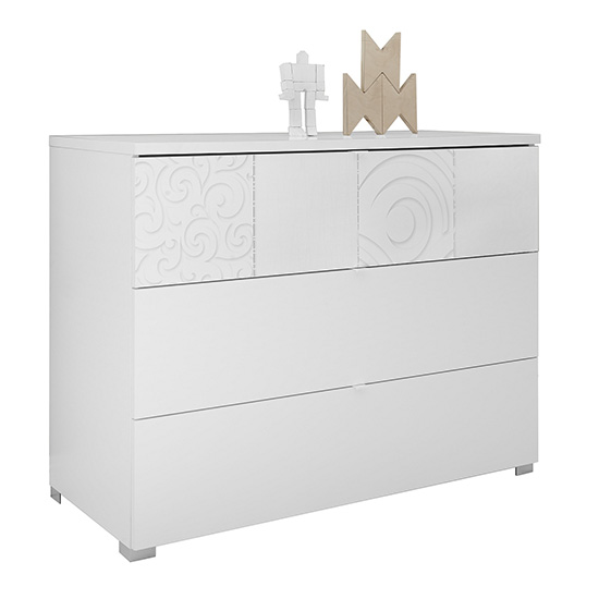 Soxa Wooden Chest Of Drawers In Serigraphed White_3