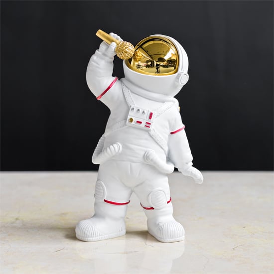 Product photograph of Spaceman Microphone Astronaut Figurine from Furniture in Fashion