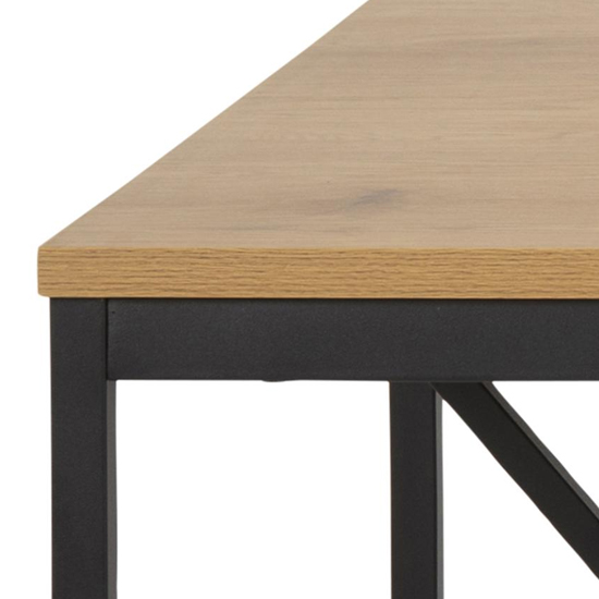 Sparks Wooden Dining Table In Matt Wild Oak With Black Legs Furniture in Fashion
