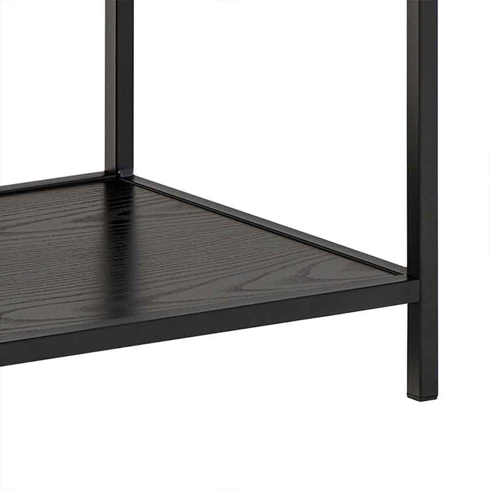 Sparks Metal Bookcase With 4 Shelves In Black Ash