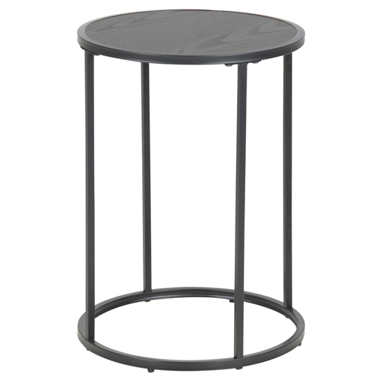 Sparks Tall Wooden Side Table In Ash Black_2