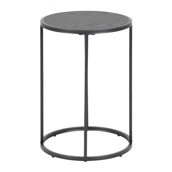 Sparks Tall Wooden Side Table In Ash Black_3