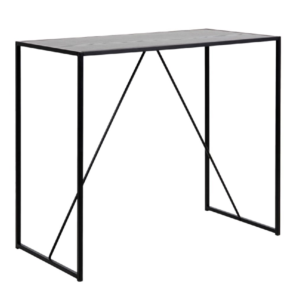 Read more about Sparks wooden bar table with metal frame in ash black