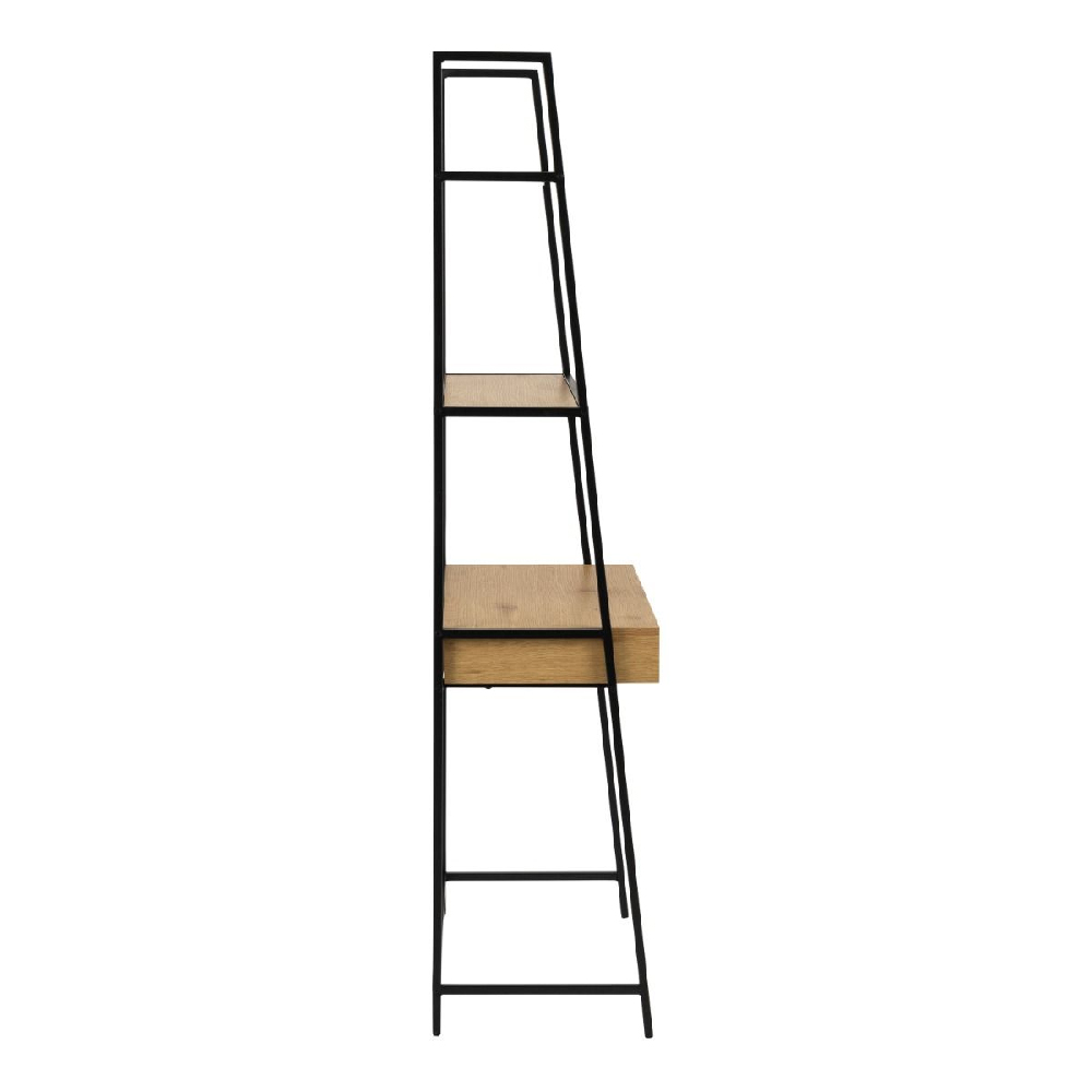 Sparks Wooden Bookcase With 1 Drawer In Oak And Black