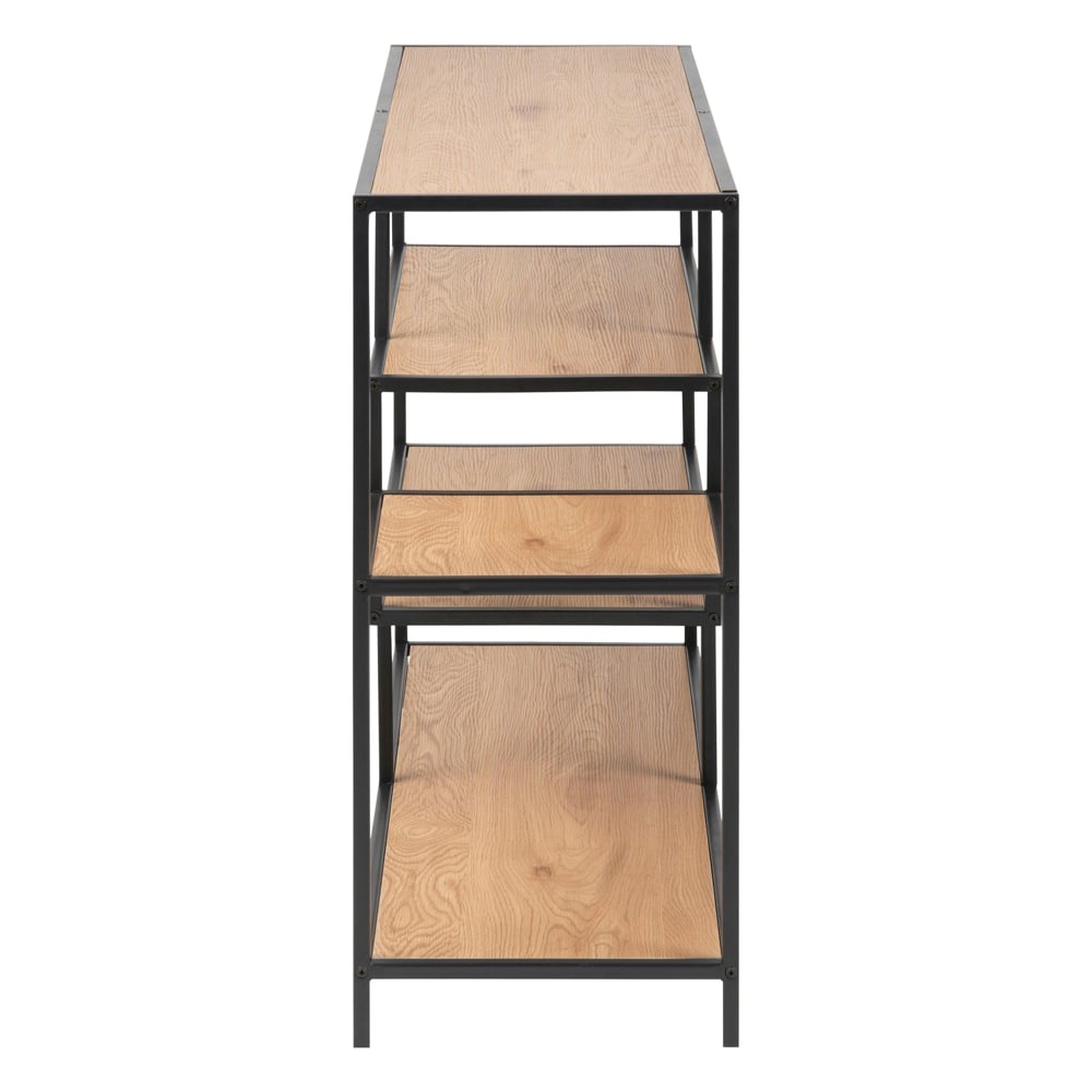 Sparks Wooden Bookcase With 4 Shelves In Matt Wild Oak
