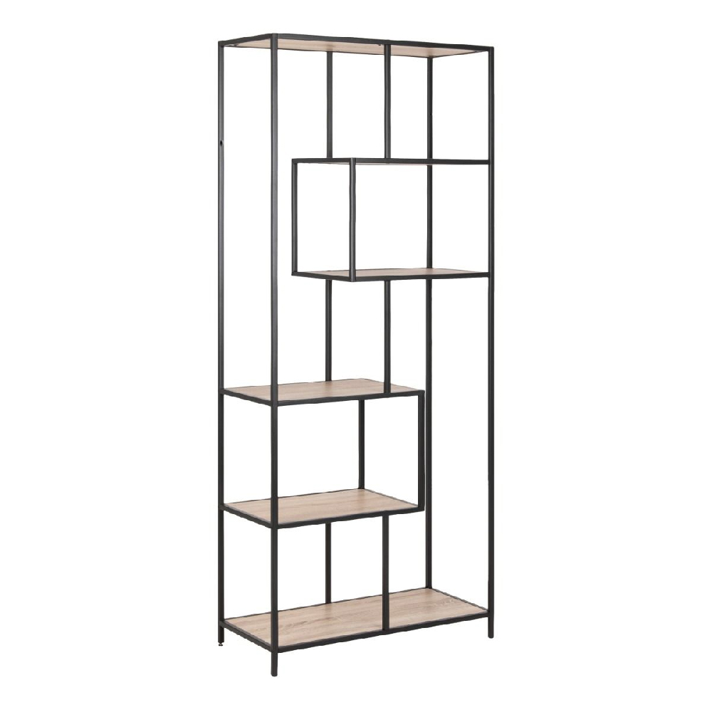 Read more about Sparks wooden bookcase with 5 shelves in sonoma oak and black