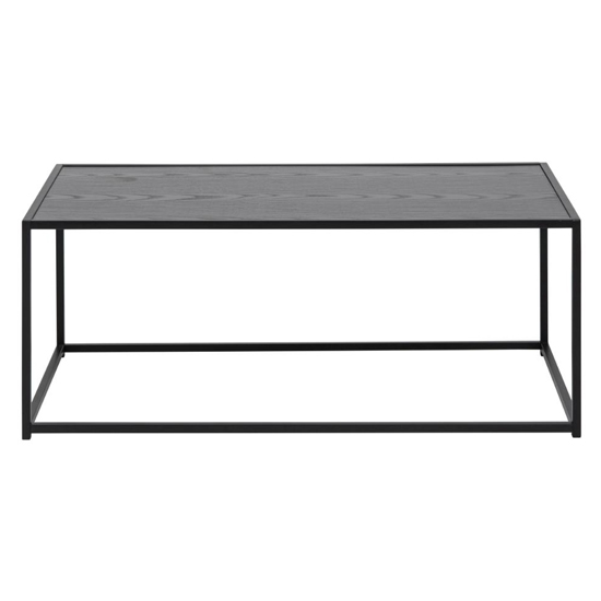 Sparks Wooden Coffee Table In Ash Black With Black Metal Frame_2