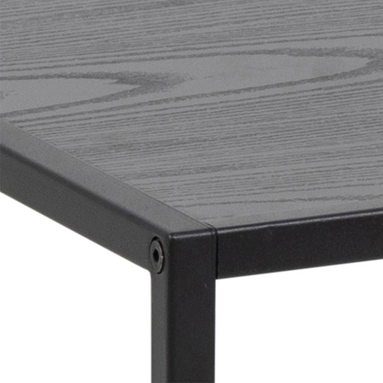 Sparks Wooden Coffee Table In Ash Black With Black Metal Frame_3