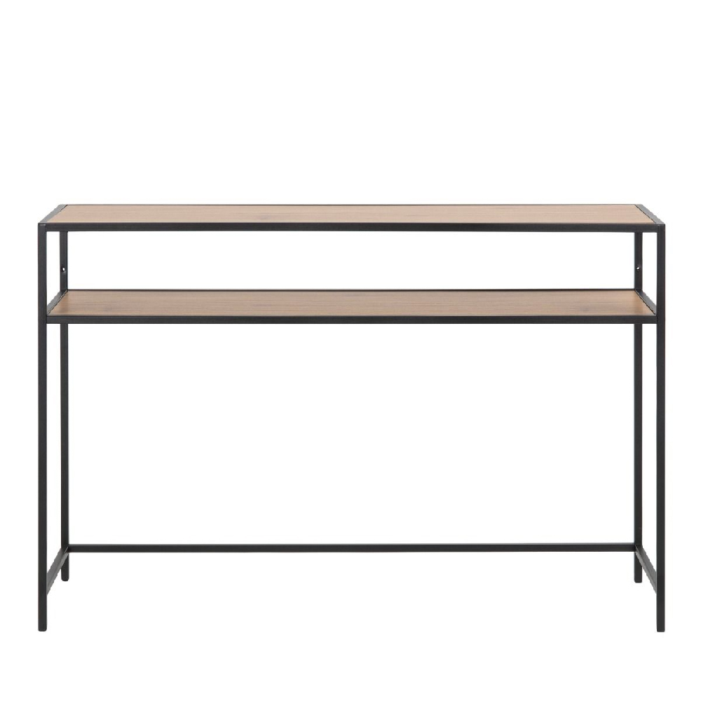 Sparks Wooden Console Table With 1 Shelf In Oak And Black