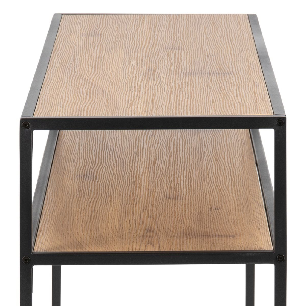 Sparks Wooden Console Table With 1 Shelf In Oak And Black