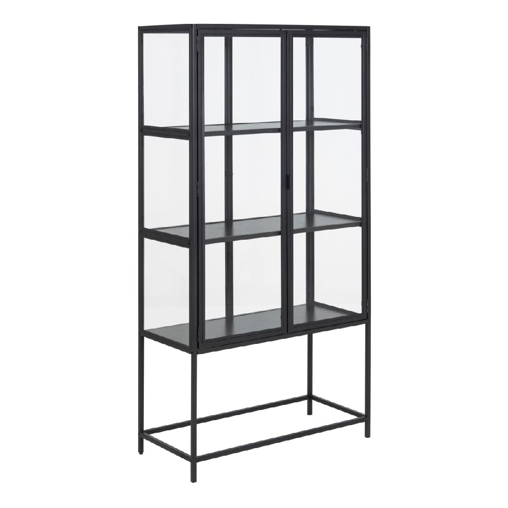 Read more about Sparks wooden display cabinet with 2 doors in ash black