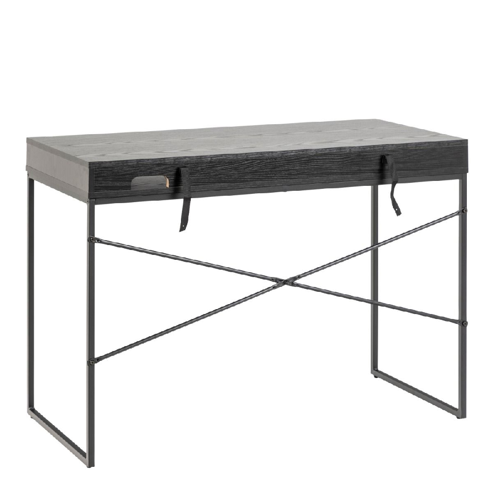 Sparks Wooden Laptop Desk With 1 Drawer In Ash Black
